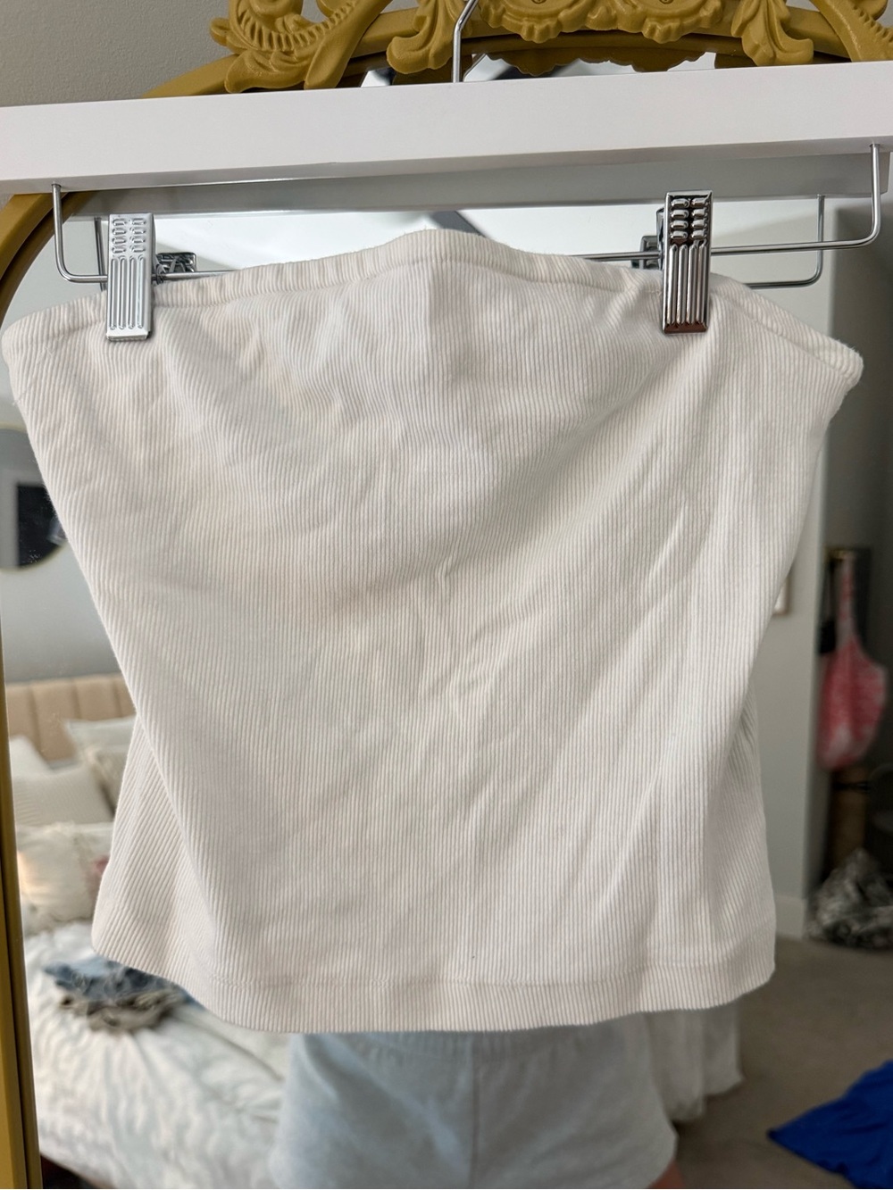 Ribbed  Anthropologie (Maeve) Strapless Tube Top with elastic band to hold up